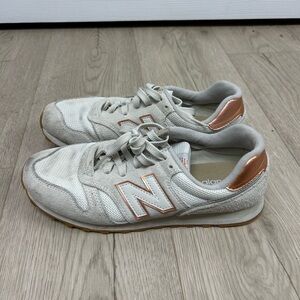 New Balance 373 Women’s Rose Gold & White Sneakers